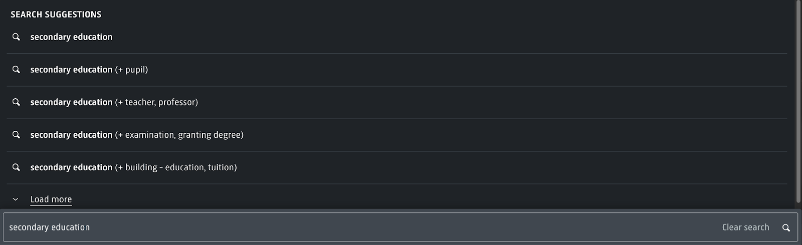 Screen shot of search suggestions on the Rijksmuseum Collection Online website.