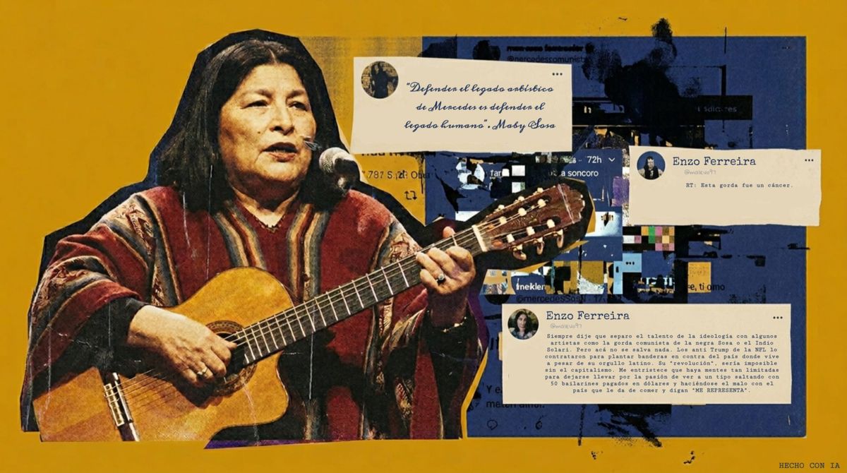 “Es ignorante y violento”, Maby Sosa, sobrina de Mercedes, sobre el tuit de Enzo Ferreira