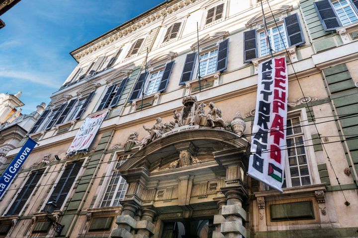 All’Università di Genova gli studenti continuano a protestare per la Palestina
