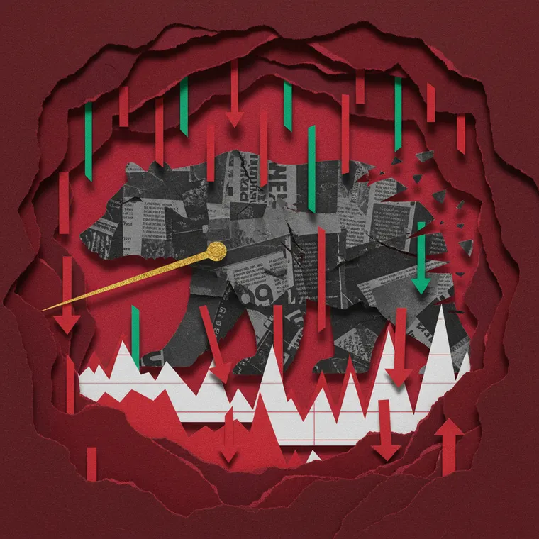 비트코인 급락 공포탐욕지수 18 극단적 공포 암호화폐 시장 하락 페이퍼컷 콜라주