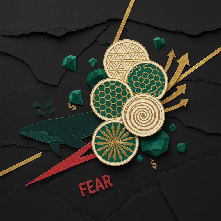 2026년 공포 구간 추천 암호화폐 TOP 4 일러스트 - 비트코인 이더리움 솔라나 XRP 반등 후보 분석