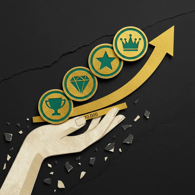 극단적 공포장에서 매수할 코인 TOP 5를 상징하는 페이퍼컷 콜라주 일러스트레이션