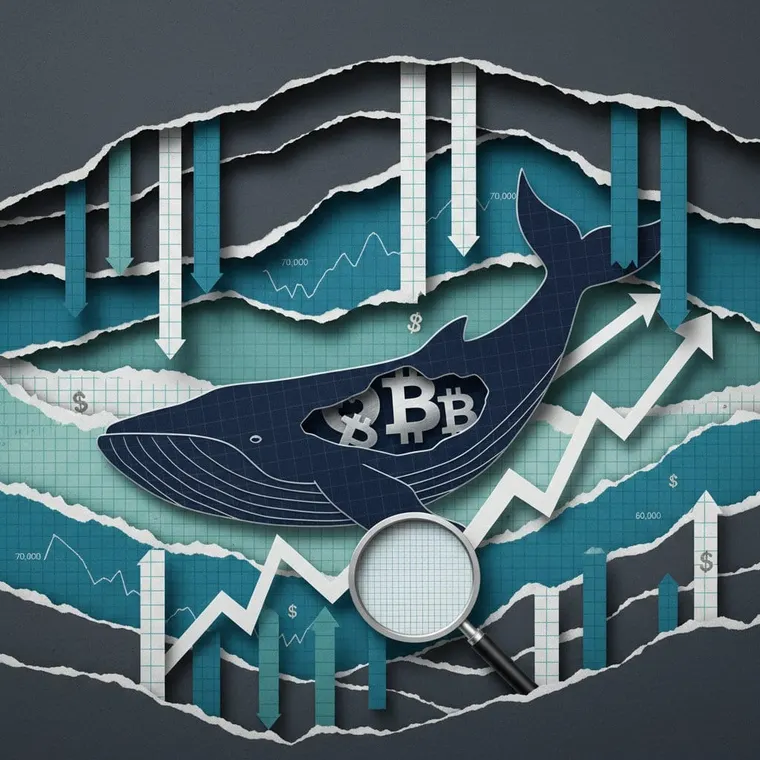 비트코인 거래소 보유량 7년 최저 고래 온체인 매집 분석 페이퍼컷 일러스트레이션