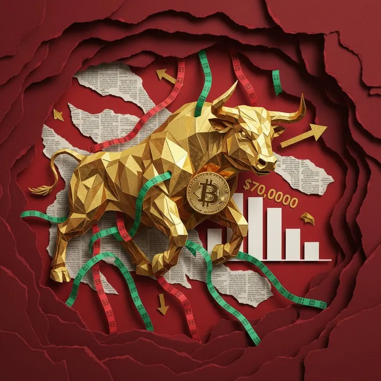 비트코인 거래소 잔고 7년 최저 고래 매집 ETF 순유입 크립토 시장 브리핑 페이퍼컷 콜라주 일러스트레이션