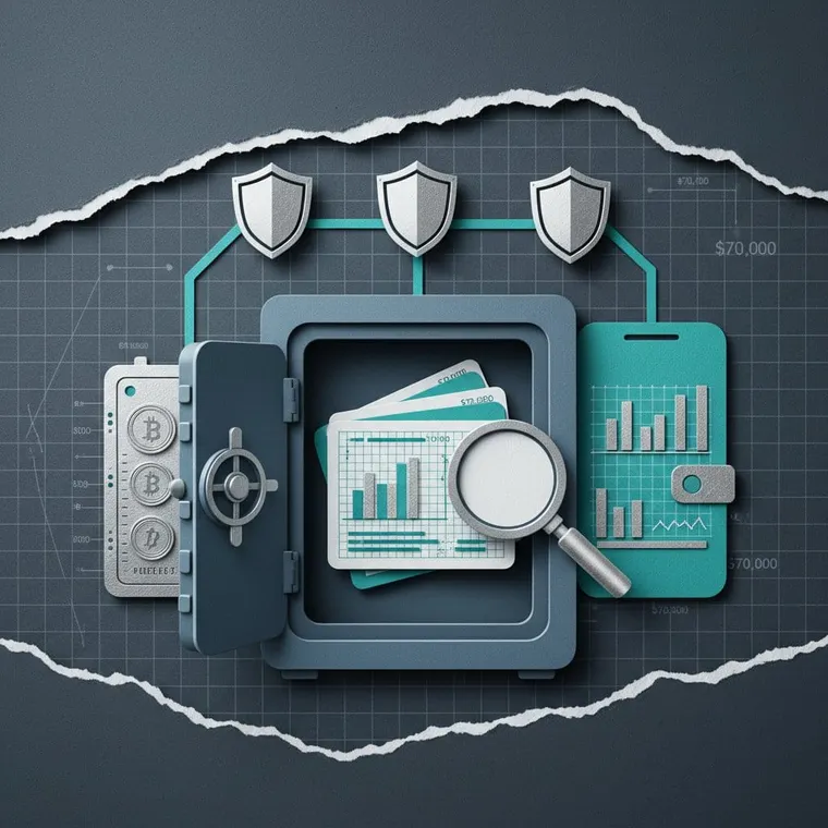 2026년 비트코인 지갑 비교 가이드 Ledger Trezor Exodus 콜드월렛 핫월렛 선택 방법 페이퍼컷 교육 일러스트레이션