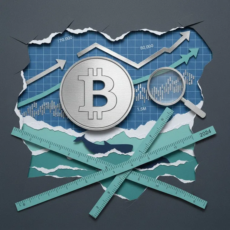 비트코인 온체인 고래 축적 거래소 잔고 7년 최저 저점 신호 분석 페이퍼컷 콜라주 일러스트레이션