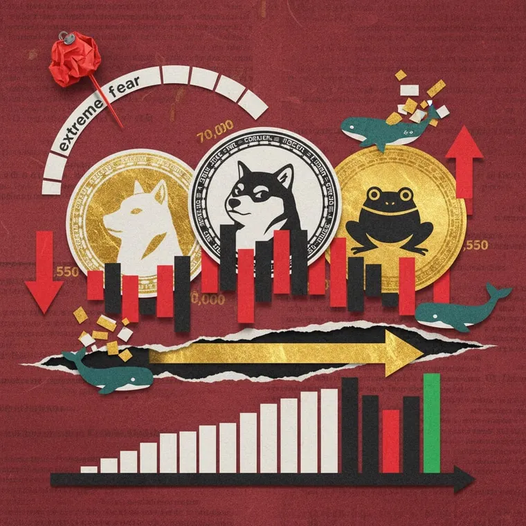 밈코인 대폭락 75%, DOGE·SHIB·PEPE 바닥인가?—2026년 4월 온체인 데이터 총정리