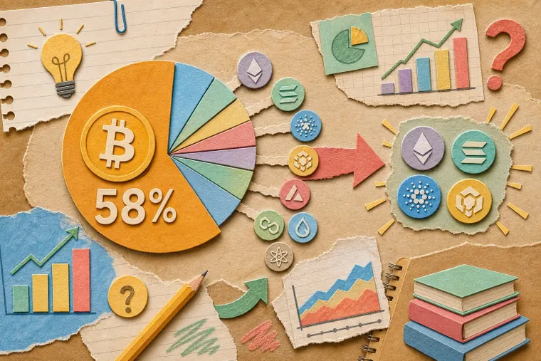 58% BTC dominance narrows the altcoin winners to a handful