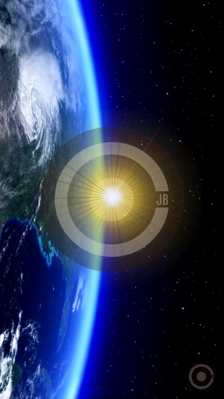 image of edge of earth from space spinning in blue