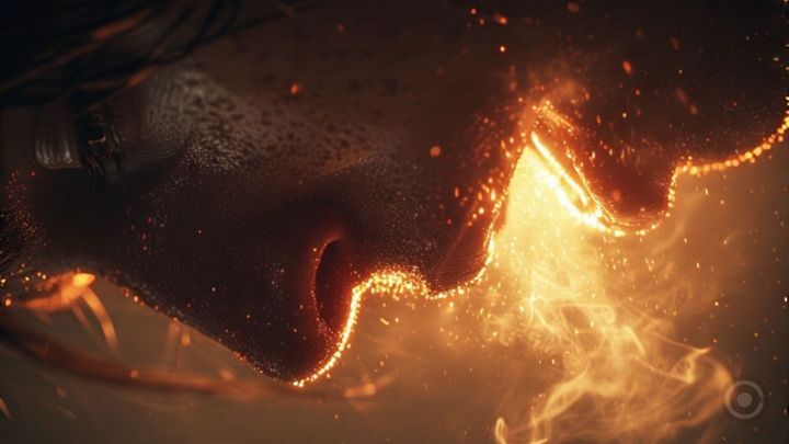 liminal glow - image of man breathing in sunshine