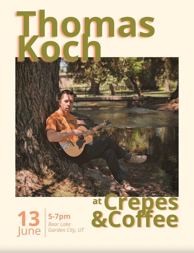 Local Favorite Thomas Koch Coming to Crepes & Coffee This Sunday!