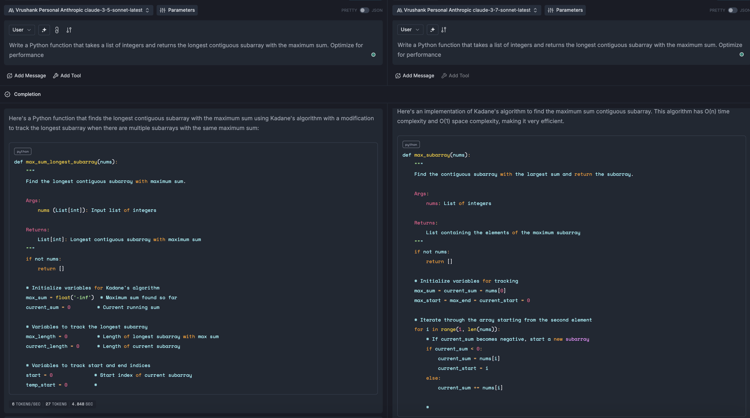 Prompting Claude 3.5 Sonnet vs Claude 3.7 Sonnet: Coding performance