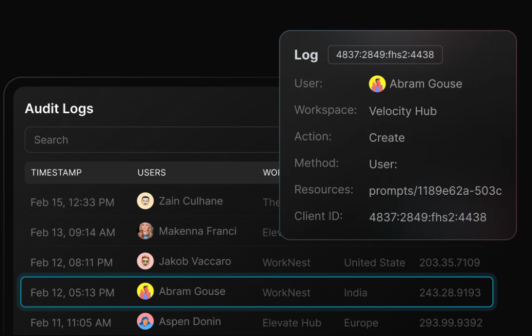 Portkey's Audit Logs