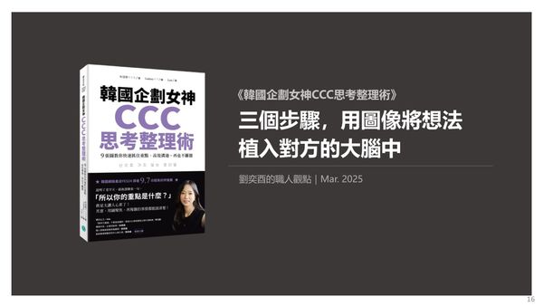書選閱讀｜韓國企劃女神CCC思考整理術：三個步驟，用圖像將想法植入對方的大腦中
