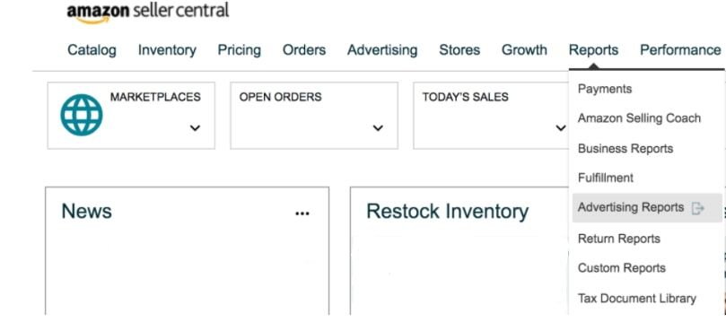 In your Amazon Seller Central, you can find all these reports when you click on the āReportsā tab