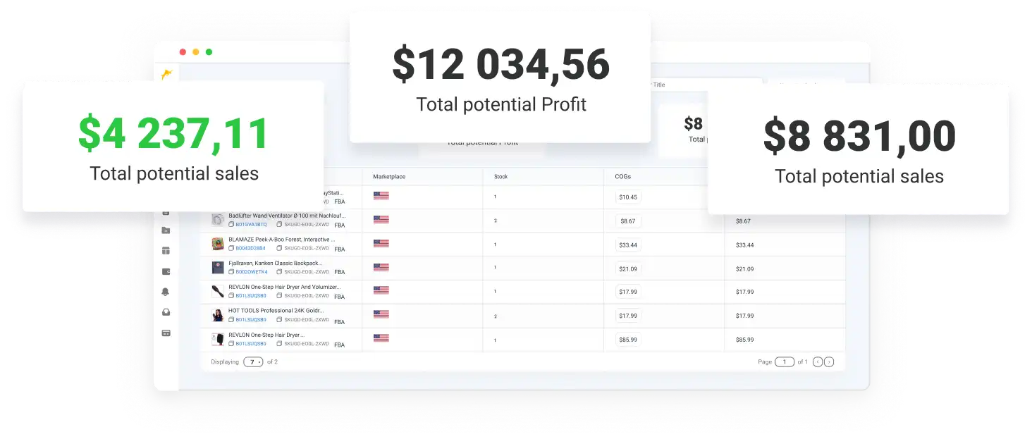 SageSeller’s Inventory Manager analyzes critical inventory-level metrics