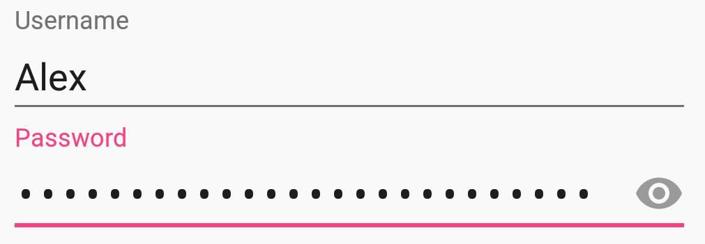 Demo: password visibility