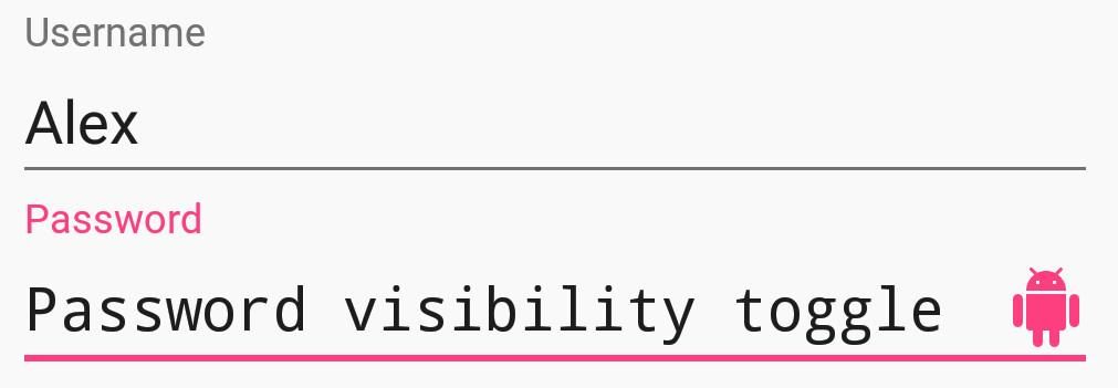 TextInputEditText custom toggle
