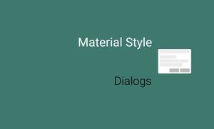 Material Style for dialogs in Android application