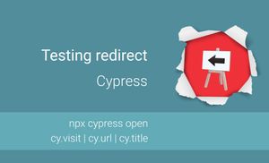 Testing redirect with Cypress