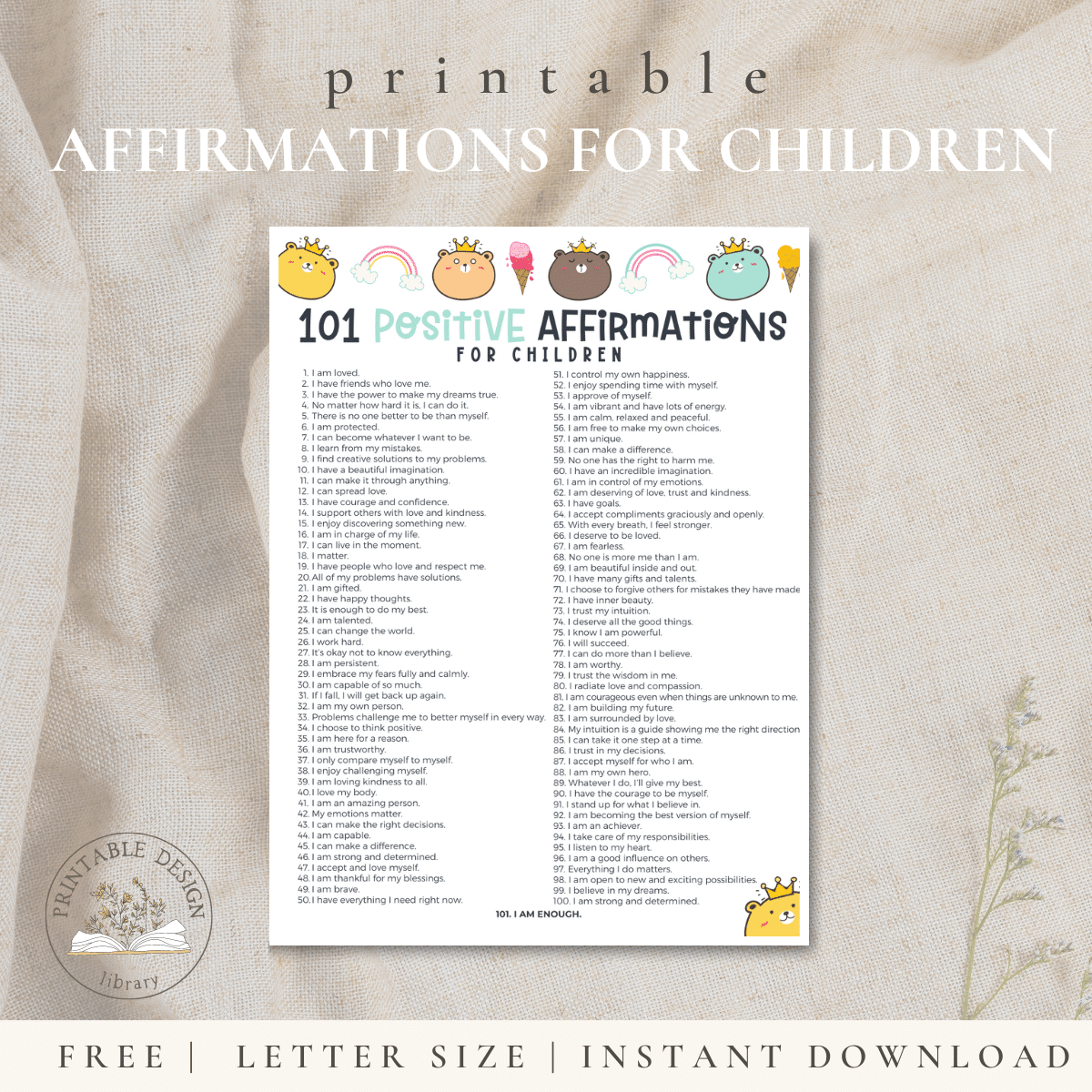 101 Positive Affirmations For Children