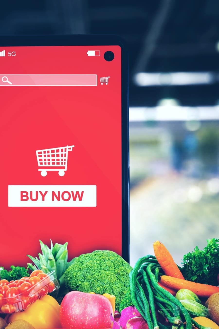 digital coupon at grocery store