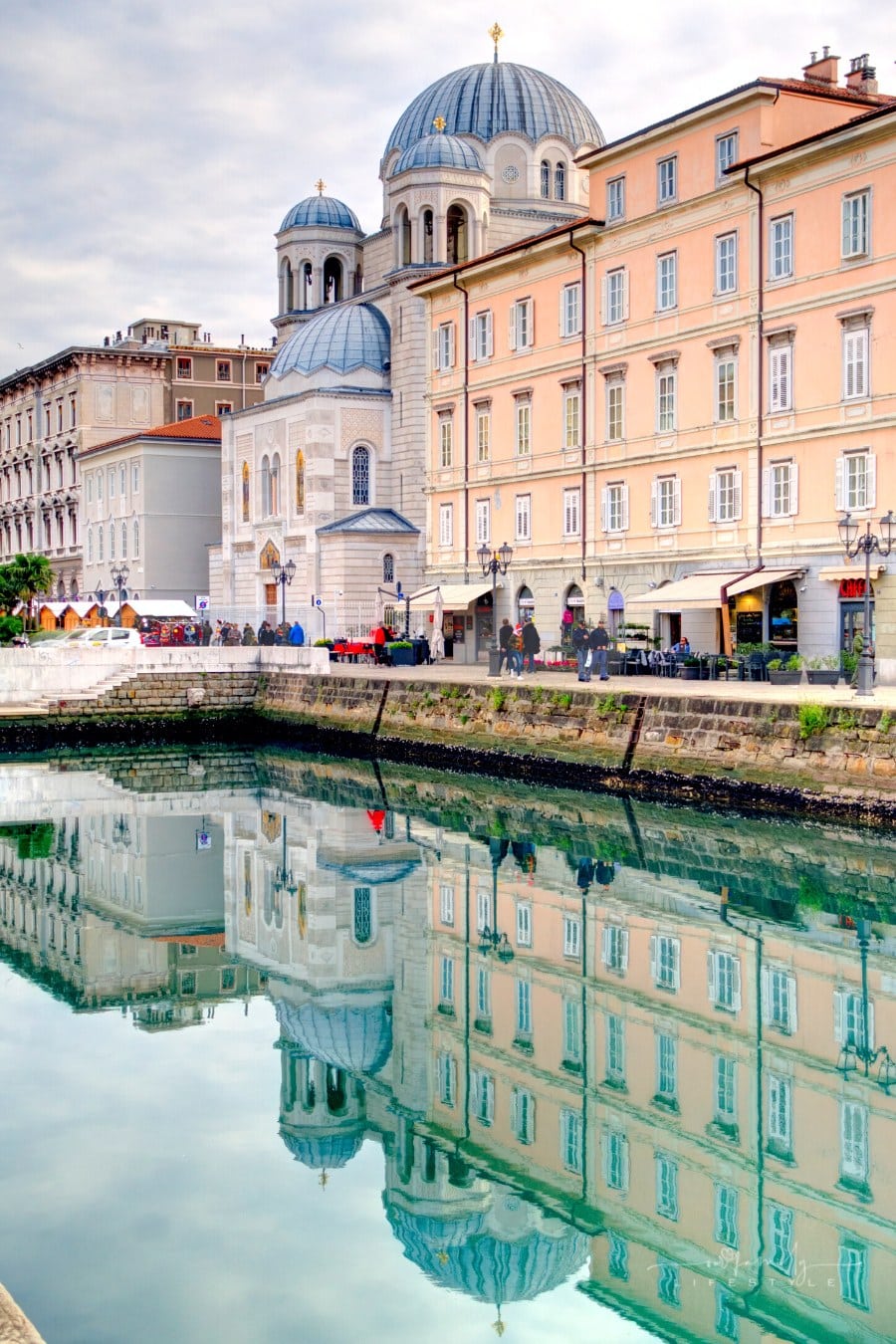 Trieste, Italy with Adriatic Seas running through the middle