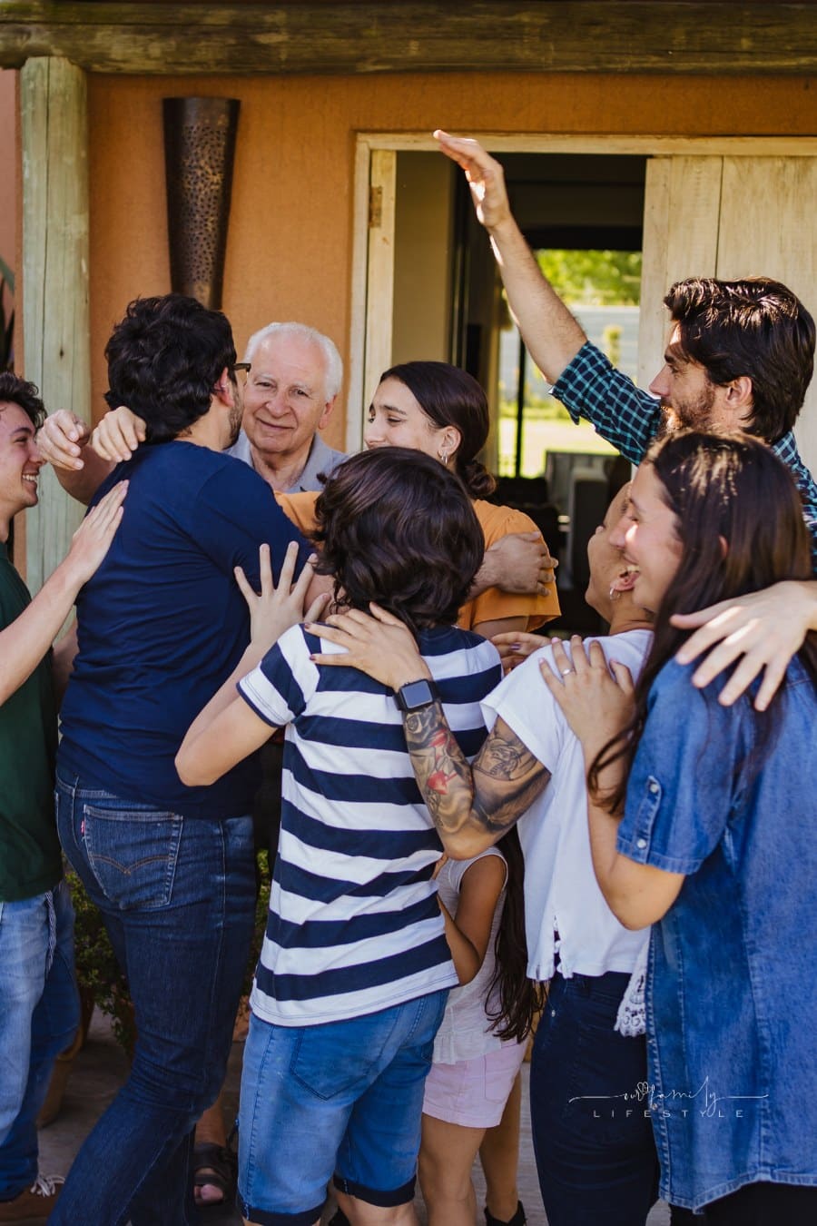 Reunion of multi-generation family