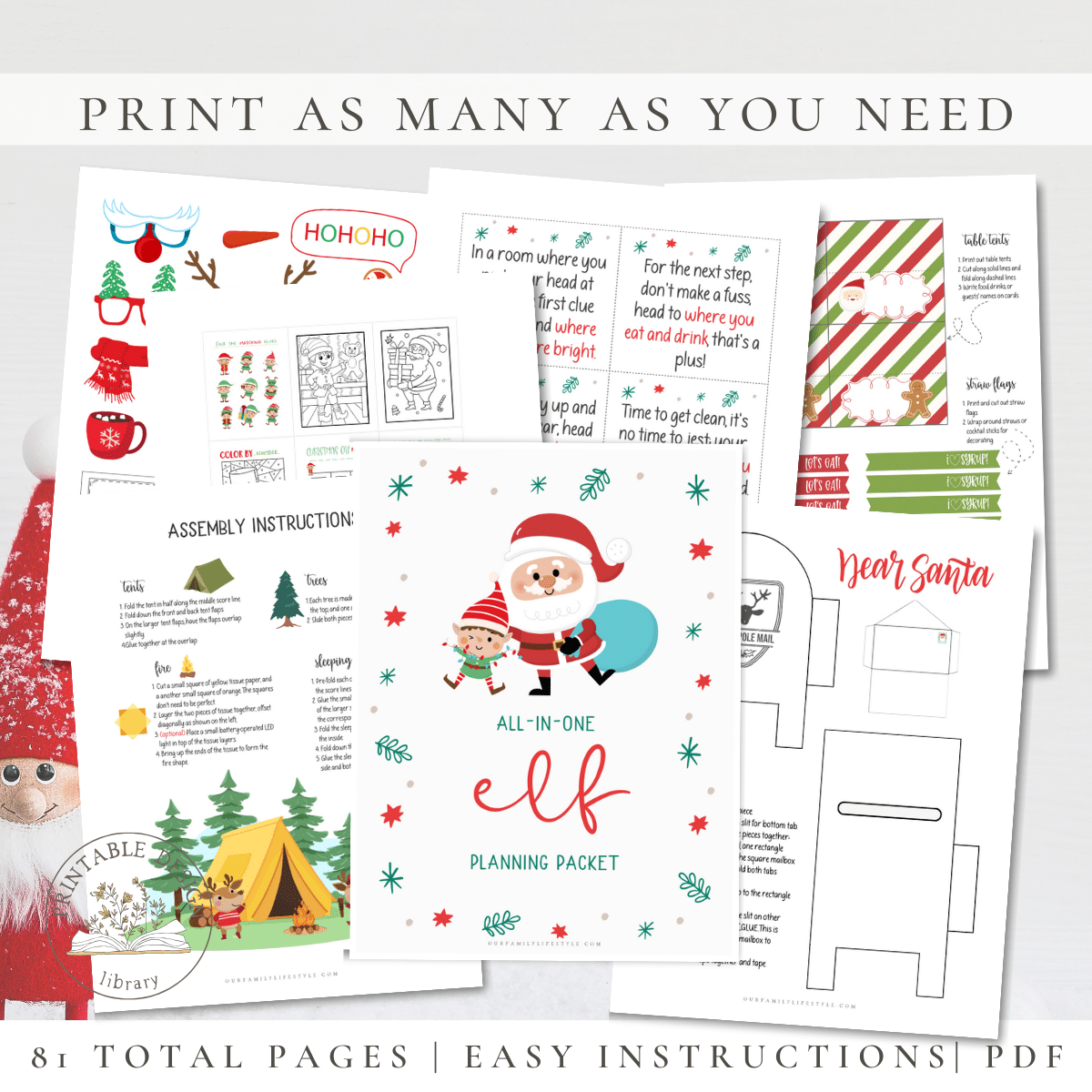 All-in-One Elf Planning Packet