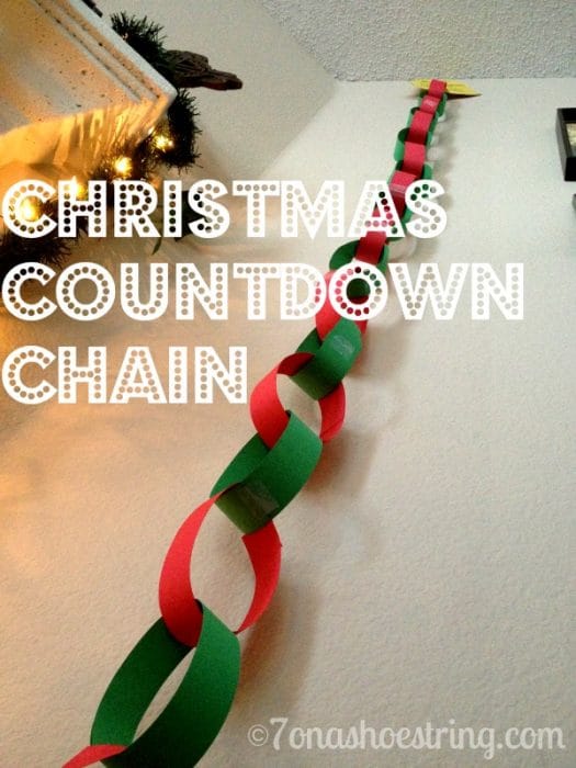Easy Christmas Countdown Chain Craft for Children