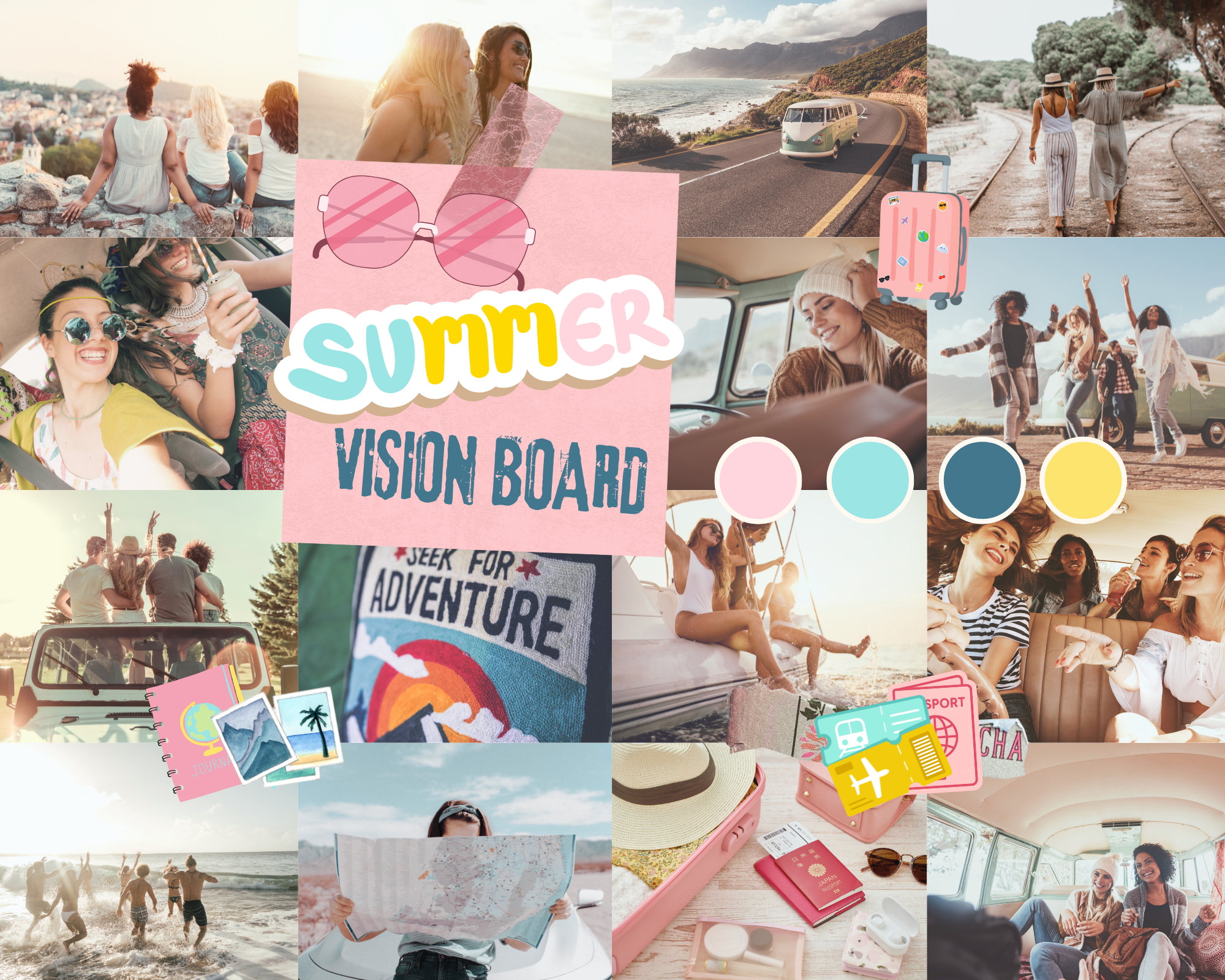 Digital Vision Board Laptop Screen