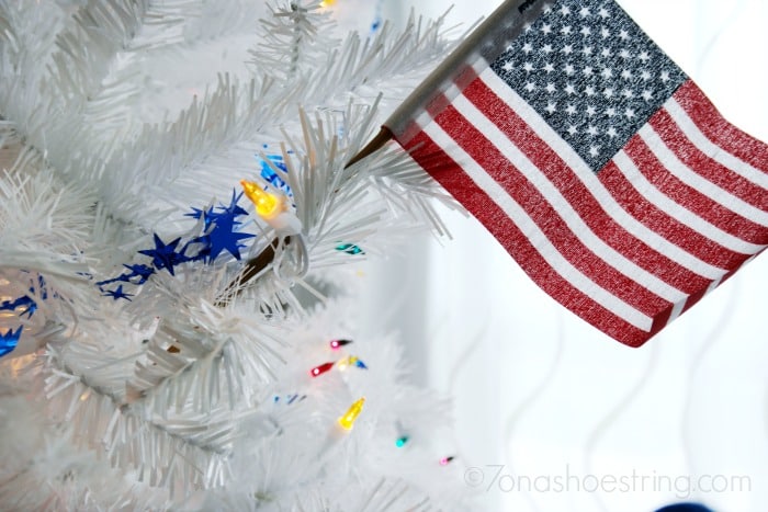 American flag Christmas Tree