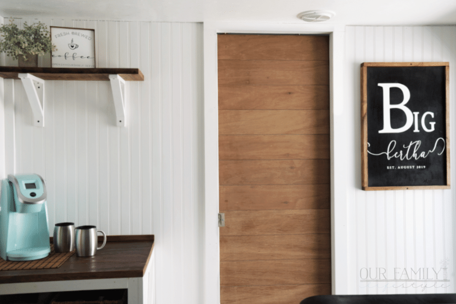 beadboard wall in RV