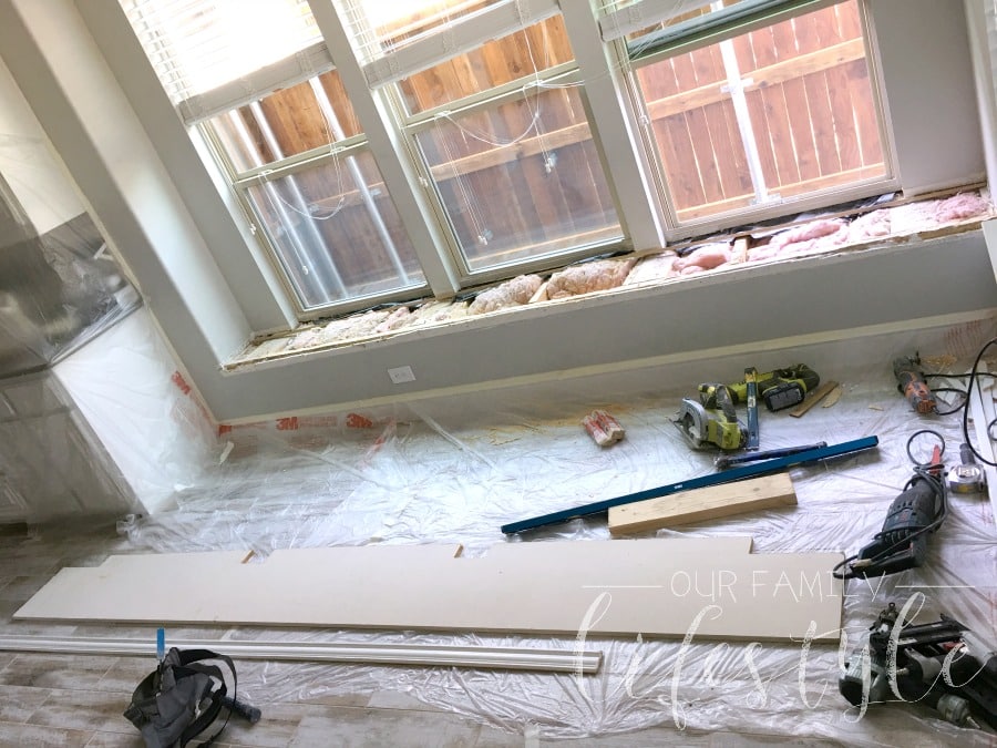 bench window seat reconstruction