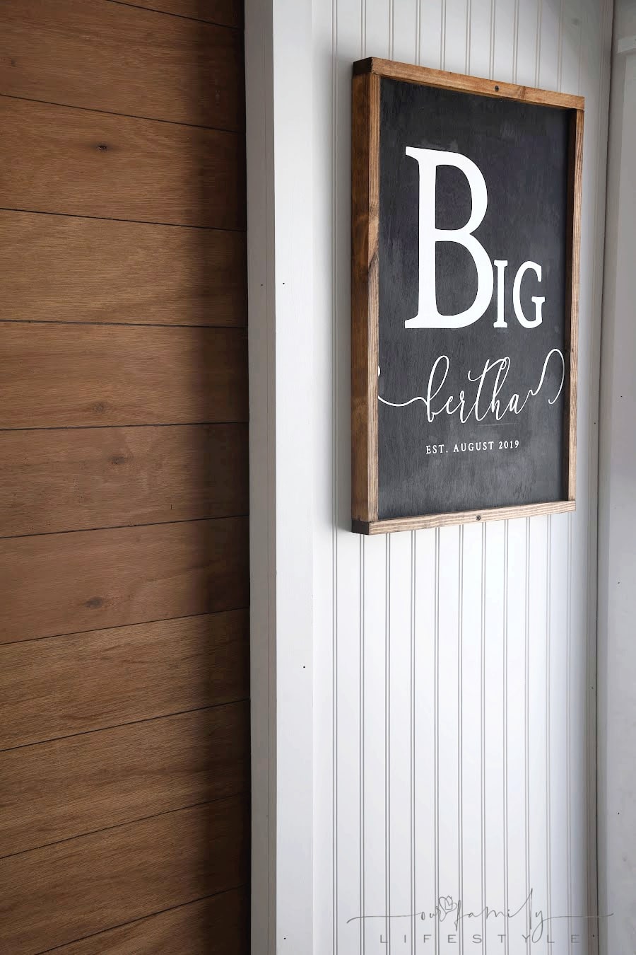 Big Bertha wooden sign