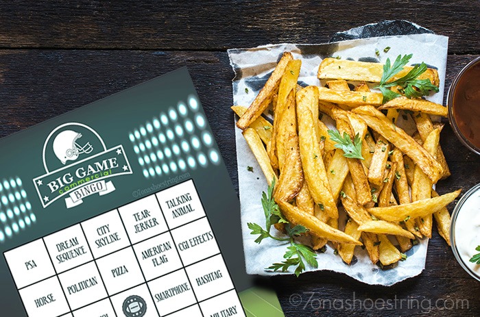 Big Game Commercial Bingo