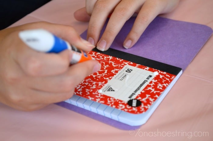 Book of Boo Boos craft glue step