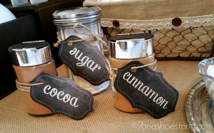 chalkboard labels for coffee party