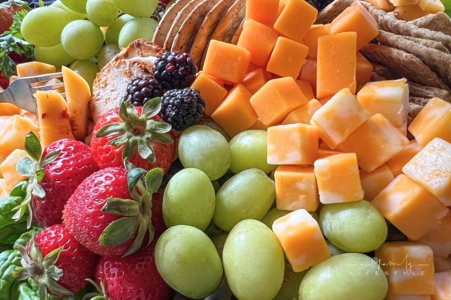 Charcuterie Tray with fruits and cheese