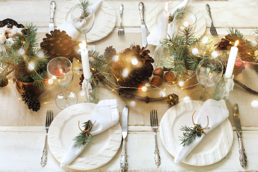 Christmas table setting