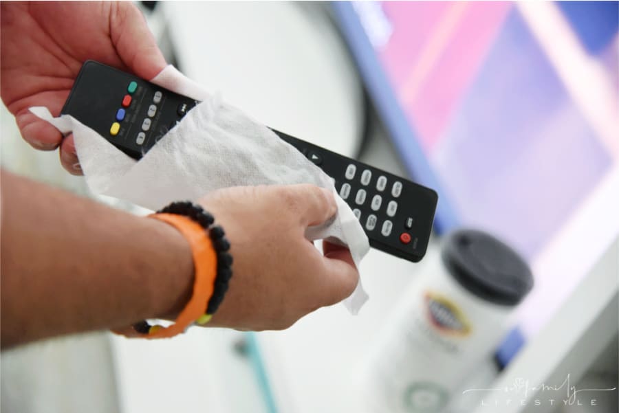 Clorox Clinical Germicidal Wipes for remotes