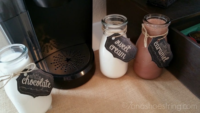 coffee creamer chalk labels