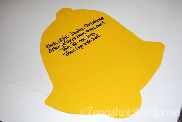 Christmas Countdown Chain poem