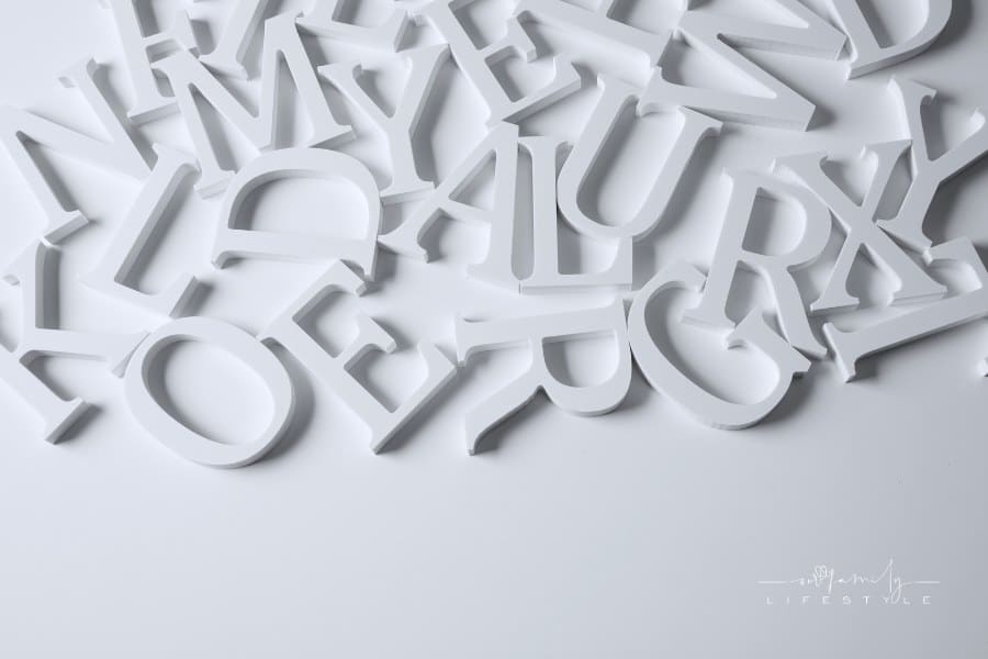 3D White Letters on a white background