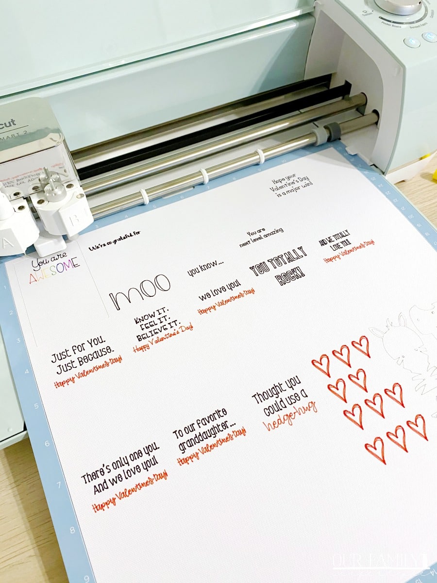 Cricut cut and draw mini cards