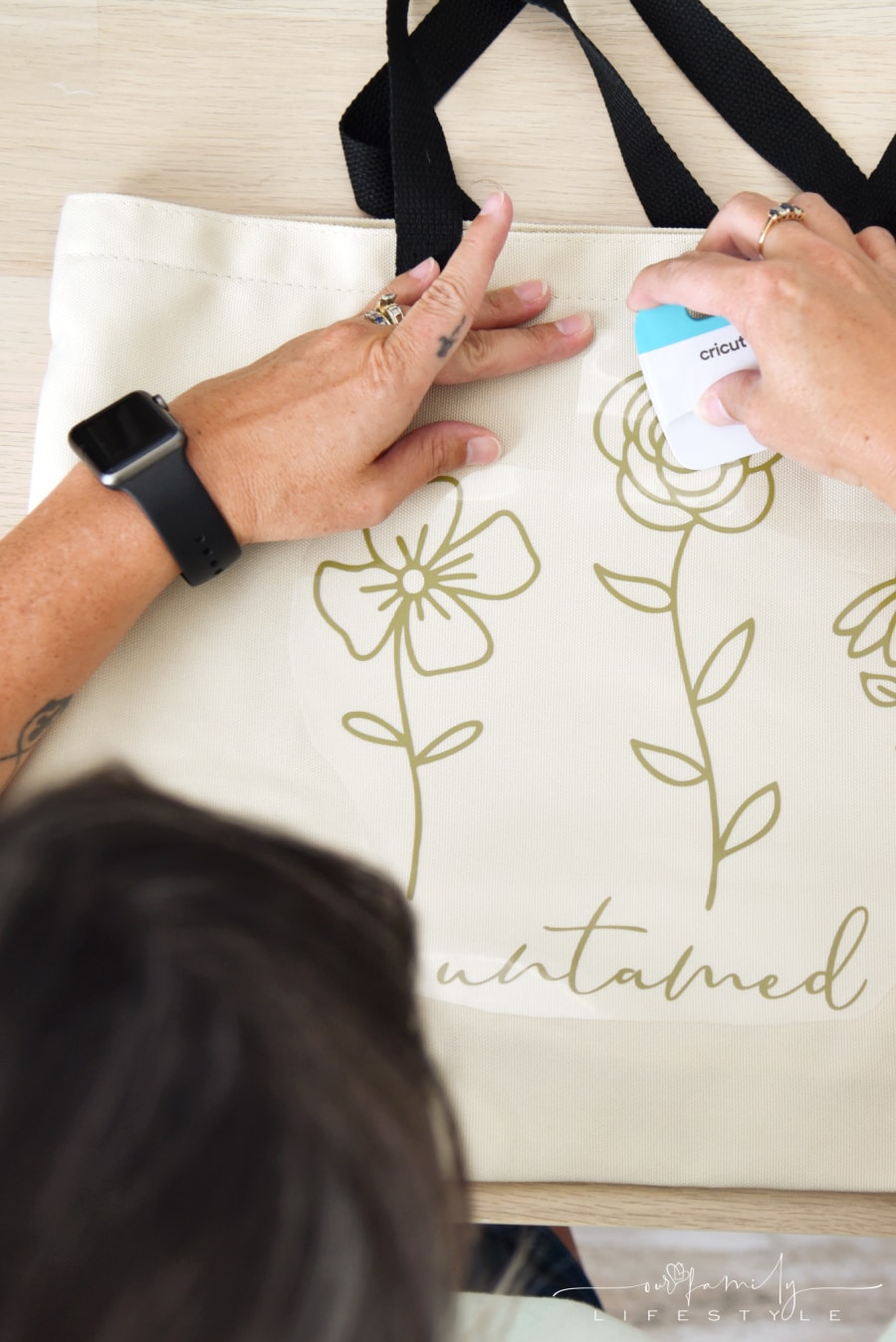 Cricut Olive green Everyday Iron-on for tote bag blanks