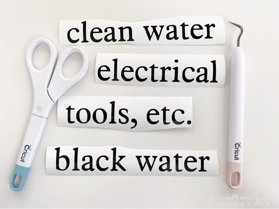 cricut permanent vinyl storage labels