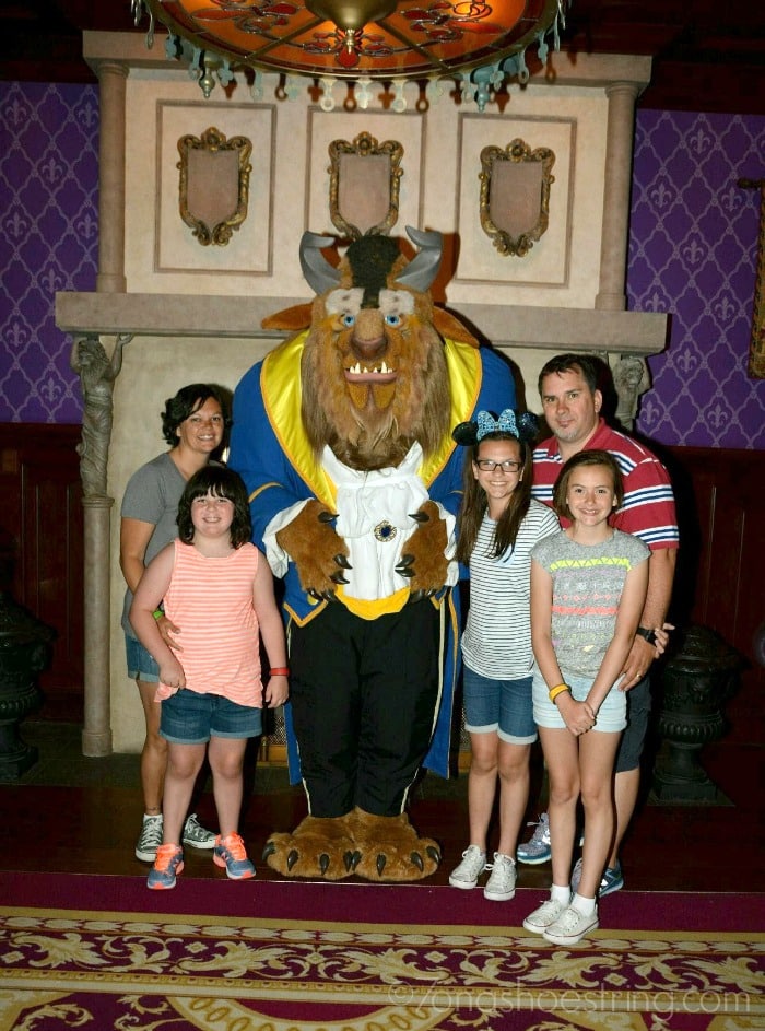 dinner at Be Our Guest at Disney World