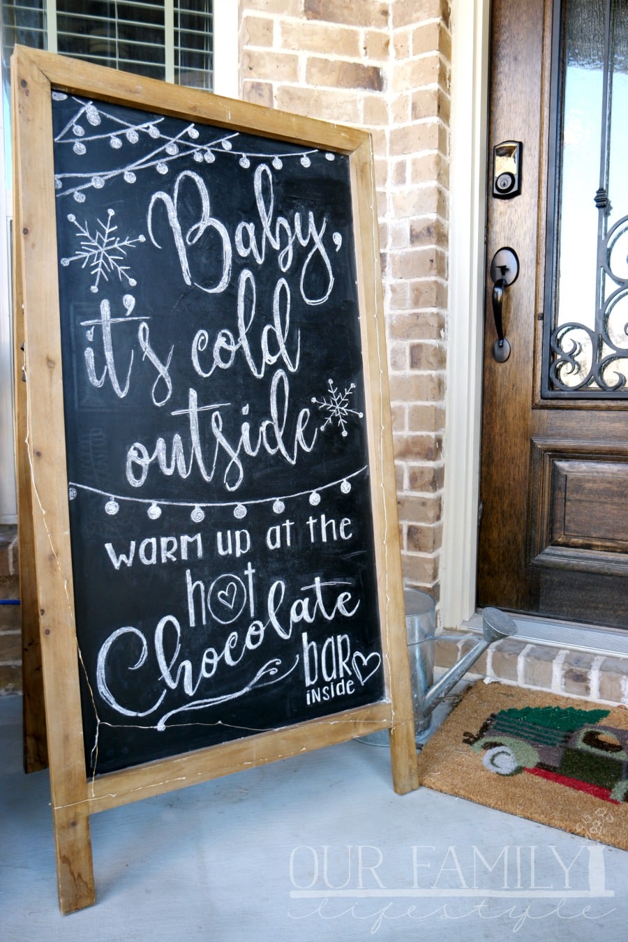 DIY chalkboard sign