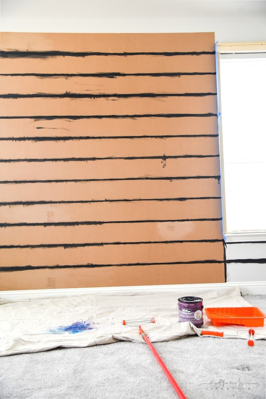 DIY shiplap wall materials